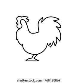 chicken icon illustration isolated vector sign symbol