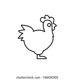 chicken icon illustration isolated vector sign symbol