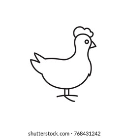 chicken icon illustration isolated vector sign symbol
