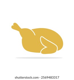 Chicken icon isolated on white background.