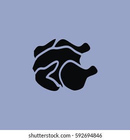 Chicken icon isolated sign symbol and flat style for app, web and digital design. Vector illustration.