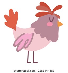 fondo blanco aislado de icono de pollo