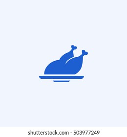 chicken icon, isolated, white background