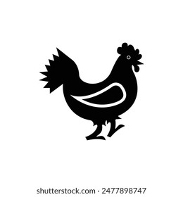 chicken icon or logo design isolated sign symbol vector illustration. A collection of high quality black line style vector icons suitable for designers, web developers, displays and websites