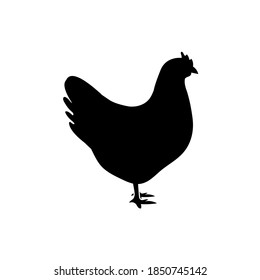 Chicken icon, logo isolated on white background