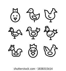 Chicken icon or logo isolated sign symbol vector illustration - Collection of high quality black style vector icons
