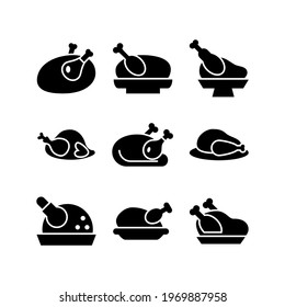 chicken icon or logo isolated sign symbol vector illustration - Collection of high quality black style vector icons
