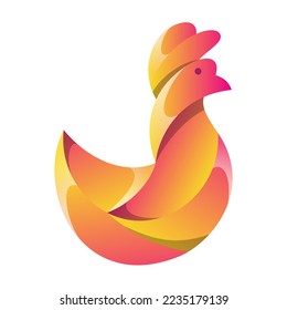 Chicken icon logo modern vector style