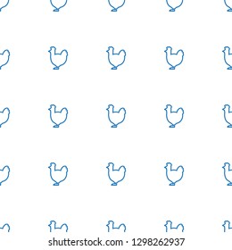 chicken icon pattern seamless white background. Editable outline chicken icon. chicken icon pattern for web and mobile.