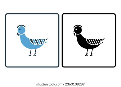 Chicken Icon. Icon related to Farming And Farm. Suitable for web site design, app, user interfaces. Solid icon style. Simple vector design editable