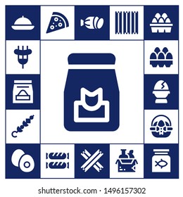chicken icon set. 17 filled chicken icons.  Collection Of - Food, Sausage, Skewer, Eggs, Egg, Easter egg, Boiled egg, Pizza, Salami, Churros, Fish food