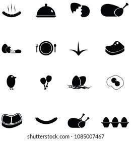 chicken icon set