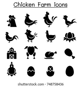 Chicken icon set 