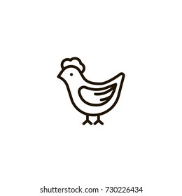 chicken icon. sign design