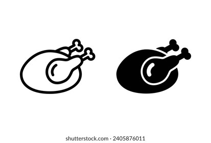 Icono de pollo, vector de signos de pollo para el sitio web Aplicación para ordenador y móvil