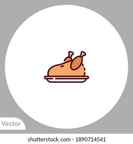 Chicken icon sign vector,Symbol, logo illustration for web and mobile