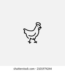 Chicken icon sign vector,Symbol, logo illustration for web and mobile
