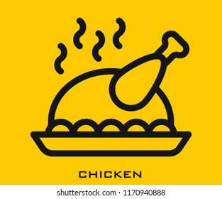 Chicken icon signs