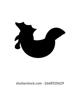 Hühnersymbol, einfacher flacher Stil, Vektorgrafik, Symbol, Design-Logo-Vorlagen-Piktogramm, für ui oder ux einzeln auf Weiß für mobile App, bearbeitbar