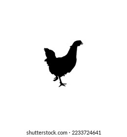 Chicken icon. Simple style chicken food big sale poster background symbol. Chicken brand logo design element. Chicken t-shirt printing. Vector for sticker.