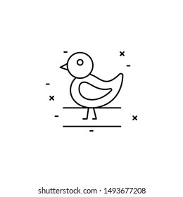 chicken icon. Simple thin line, outline vector of Agriculture icons for UI and UX, website or mobile application