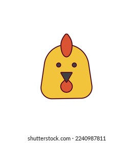 the chicken icon is suitable for your web, apk or project with a chinese new year theme