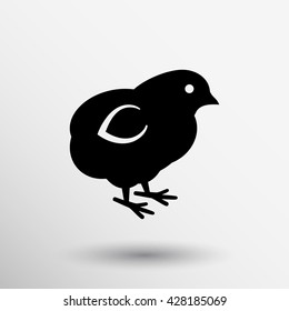 Chicken icon symbol farm vector.
