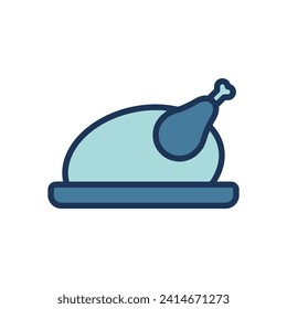 plantilla vectorial de símbolo de icono de pollo