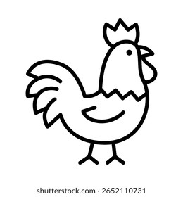 Ícone de frango, simbolizando a avicultura, a produção de alimentos e as aves domesticadas.