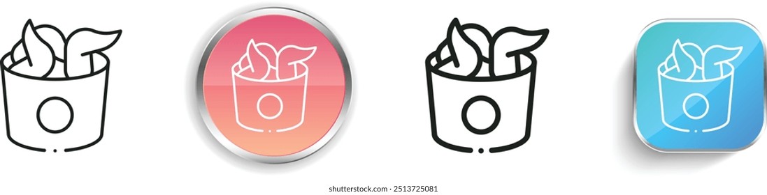 chicken icon. Thin Linear, Regular and Button Style Design Isolated On White Background
