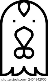 chicken icon. Thin linear style design isolated on white background