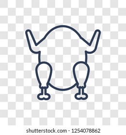 Chicken icon. Trendy linear Chicken logo concept on transparent background from Hotel and Restaurant collection