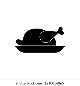 Chicken Icon, Turkey Icon Vector Art Illustration