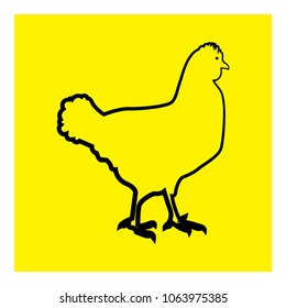 chicken icon vector