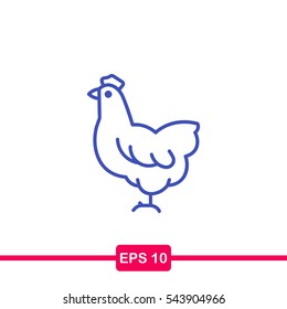 Chicken Icon, Vector