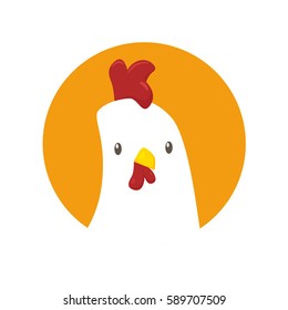 Chicken icon vector