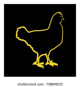 chicken icon vector