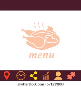 Chicken  icon. Vector design. 