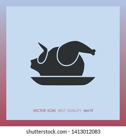 Chicken icon, vector design element