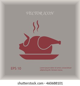 Chicken icon, vector design element
