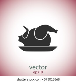Chicken icon, vector design element