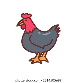 Chicken icon in vector. Illustration
