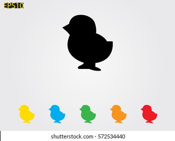 chicken, icon, vector illustration eps10