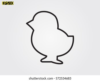 chicken, icon, vector illustration eps10