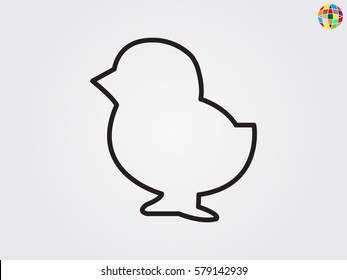 chicken, icon, vector illustration eps10