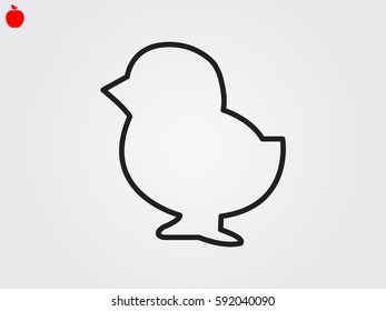 chicken, icon, vector illustration eps10