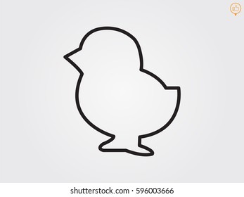 chicken, icon, vector illustration eps10