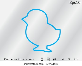 chicken, icon, vector illustration eps10