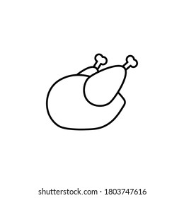 Chicken icon vector illustration. Isolated vector icon.