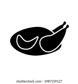 Chicken icon vector illustration isolated on white background